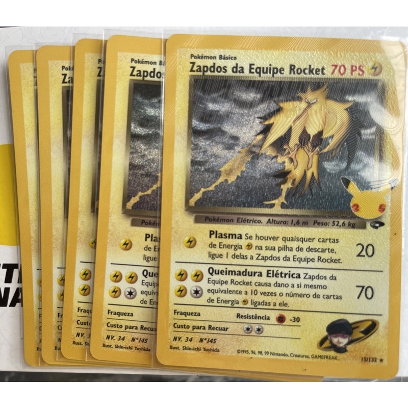 Carta Pokémon Zapdos da Equipe Rocket (07/25)