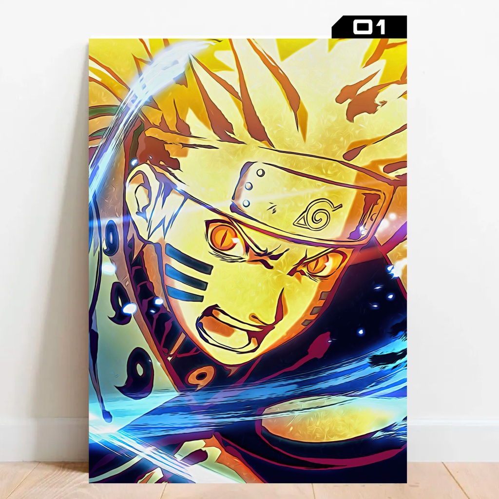 Placa Decorativa Rosto Naruto Desenho 10x15cm