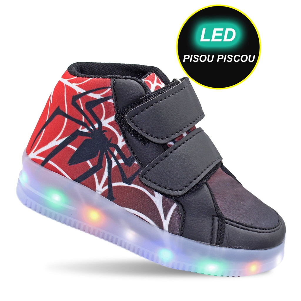 Tenis de led homem sales aranha