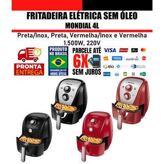 ​Fritadeira Elétrica AirFryer sem Óleo Cesto Quadrado 4L 1.500W - Mondial