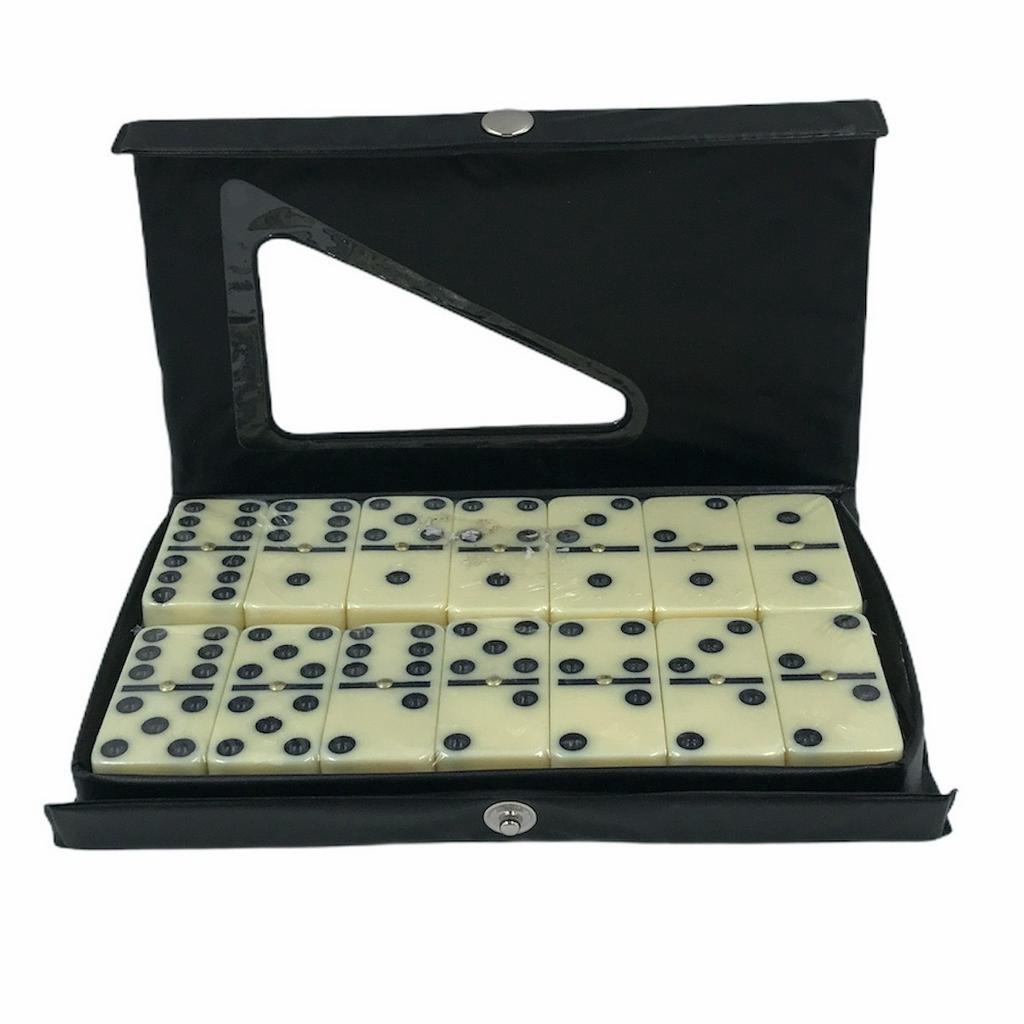 Jogo de Domino No Estojo Osso Branco 28 Peças - Pequeno - Shop Macrozao