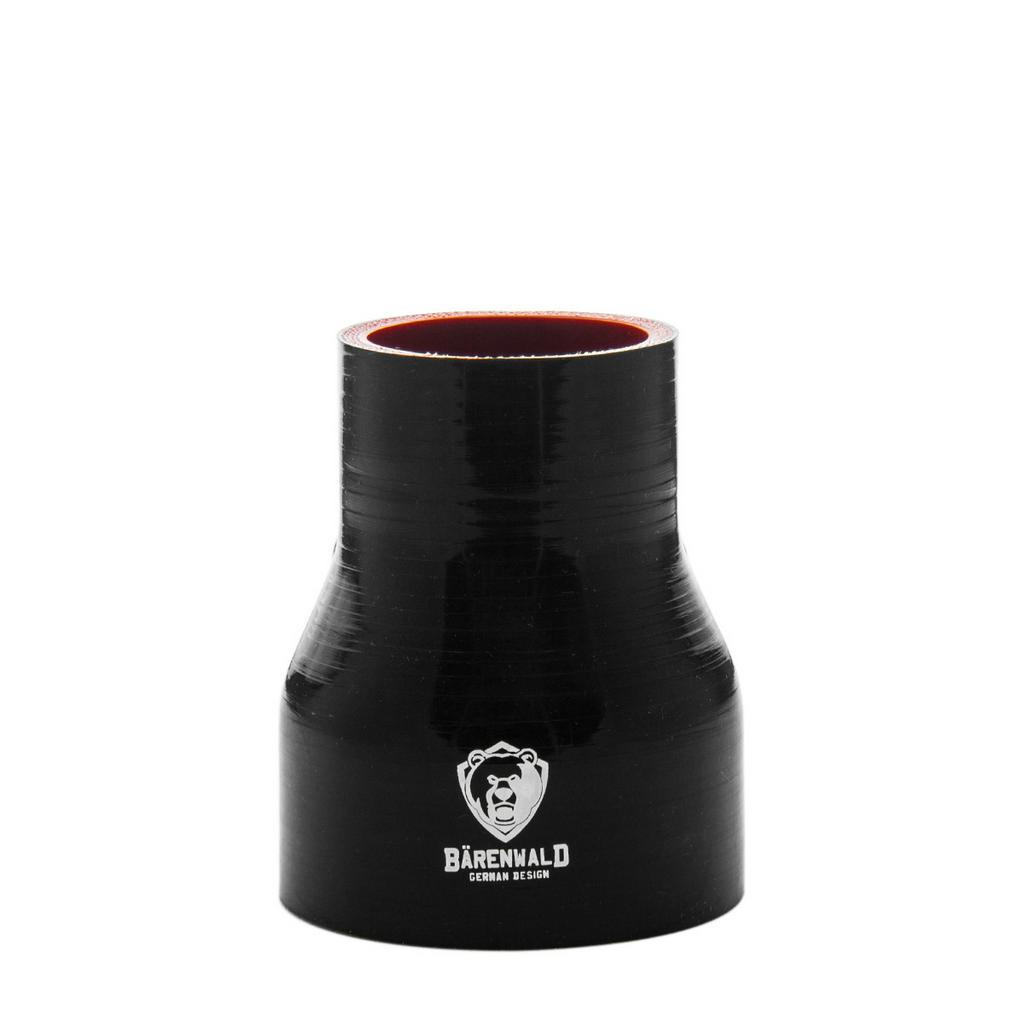 Mangote de silicone redutor 3" para 2" (76mm para 51mm) x 100mm Bärenwald preto