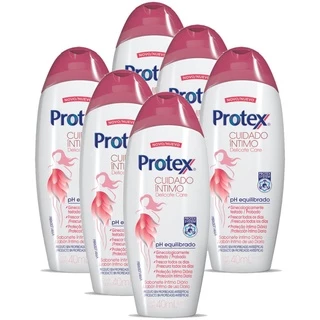 Kit Sabonete Íntimo Líquido Protex Delicate Care 40ml com 6 unidades