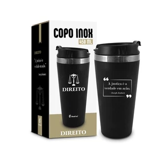 Copo Térmico Emborrachado Direito Advogado Formatura 450ml