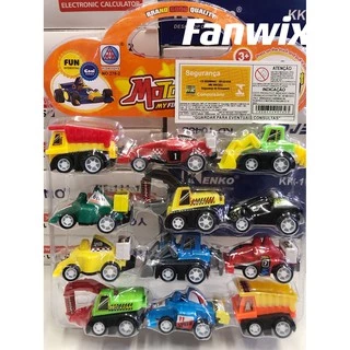 Kit 12 Carrinhos Fricção Combinação De Carros Construção E Carros De Corrida Brinquedo infantil Coleção, Fanwix