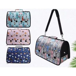 Bolsa Mala ESTAMPADA Casinha Transporte Cachorros Gatos Pet Transporte Cão/gato
