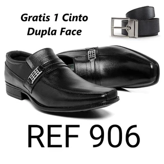 Sapato Social Masculino Couro Legítimo Brinde Cinto