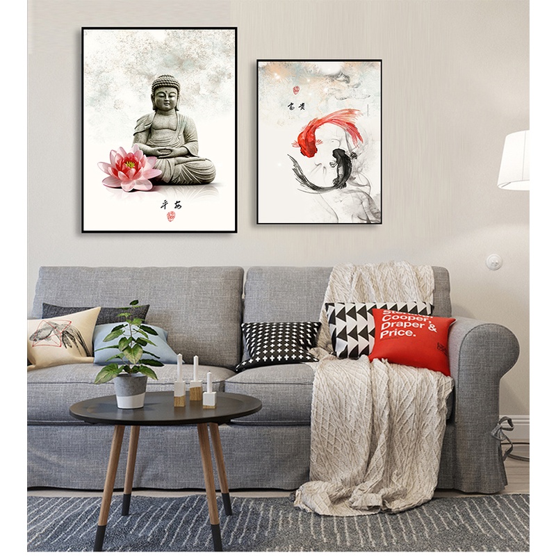 Quadro Buddha con Yin e Yang