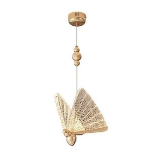 Pendente Borboleta Cristal Dourado LED 3W 3000K Bivolt