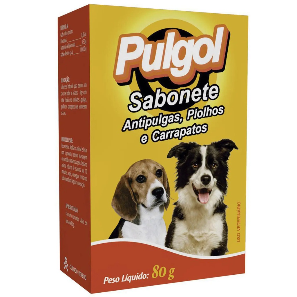 Sabonete Pulgol Anti Pulgas Carrapatos e Piolhos 80gr | Shopee Brasil