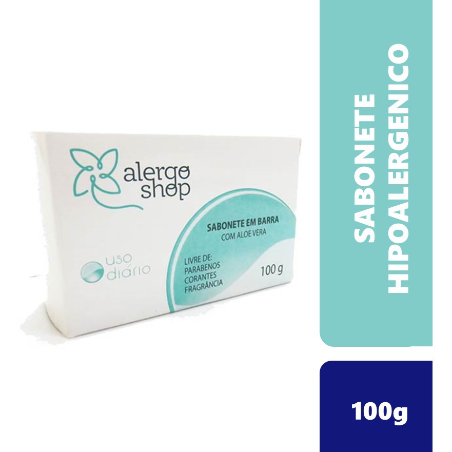 Sabonete Hipoalergênico Alergoshop Em Barra Uso Diário 100g Alergia ...