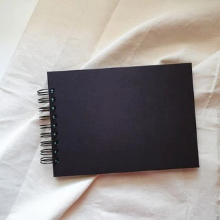 Álbum de Fotos Preto - Scrapbook 15x21cm - Folhas 120g - Capa Dura