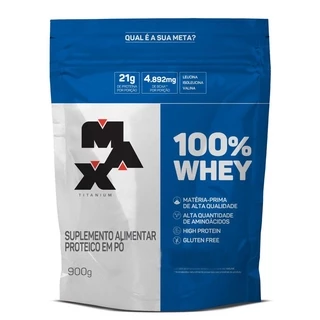 100% Whey Protein Refil 900g Max Titanium