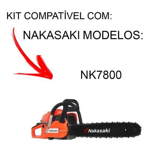 Sabre 20 + 2 Correntes P/ Motosserra Nakasaki 78cc Nk7800 | Shopee