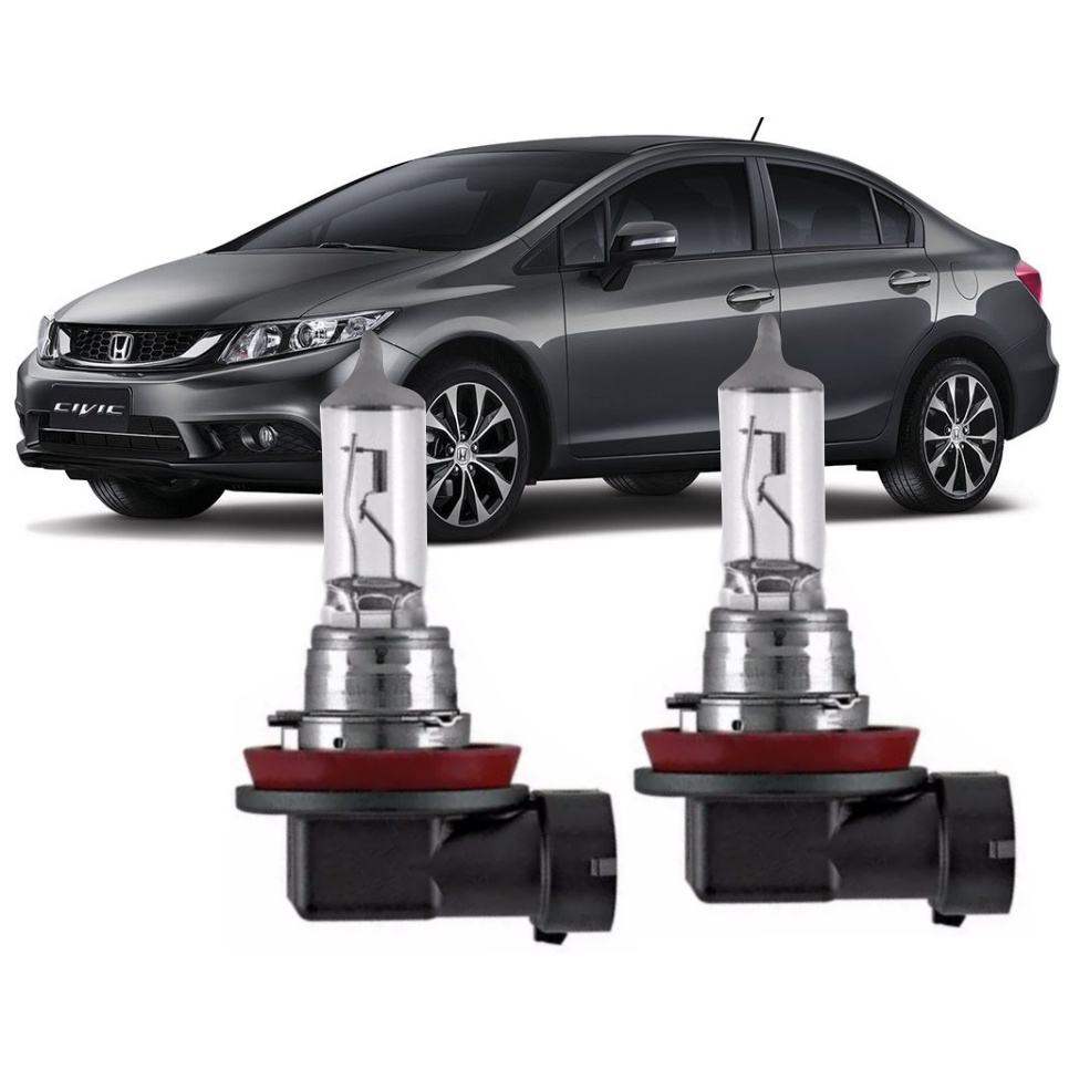 Lâmpadas Civic 2012 2013 2014 2015 2016 2017 Halógenas Farol Baixo H11