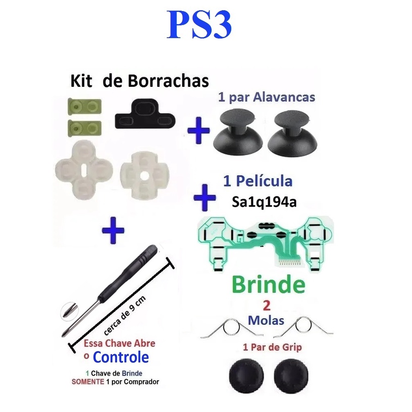 PS3 - Kit peças reparo controle SA1Q194A ou SA1Q160A