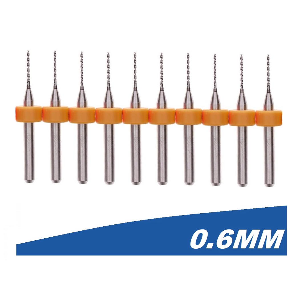 10 Brocas Micro Usinagem Router Cnc Pcb Pci 0.6mm | Shopee Brasil