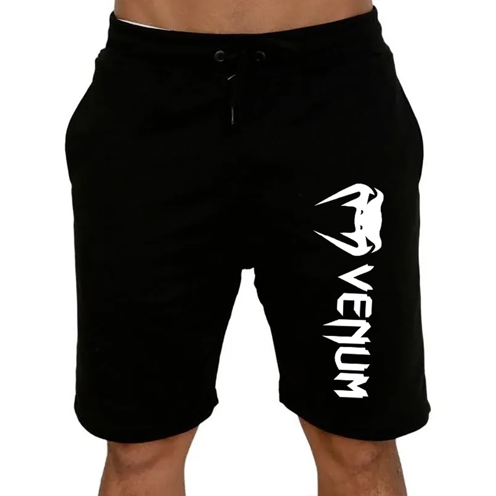 Bermuda Venum MMA UFC Artes Marciais Moletom Masculino Short com Bolso