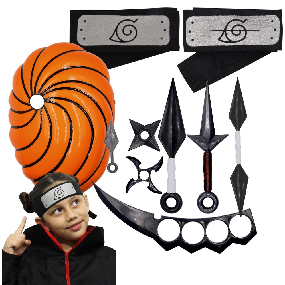 Máscara Anime Naruto Tobi Obito Uchiha Ultra Resistente Réplica Perfeita