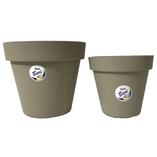 Kit 2 Vasos Bari Eco De Plástico 3 Cores Para Decoração