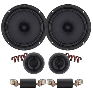 Kit 2 duas Vias com 200W RMS Real 6" Polegadas + Crossover + Tweeter Neodímio - Cód. 4004