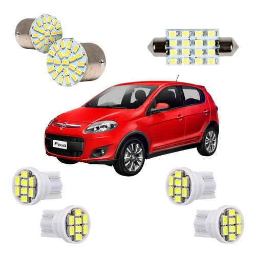 Kit Lampada Led Fiat Palio Weekend G4 Pingo Ré Placa Teto - Desconto No Preço - Foto 6
