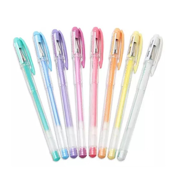 Penna A Sfera Gel Uni Signo Angelic Color, Blu Pastello (UM120AC.33), Scrittura Fluida