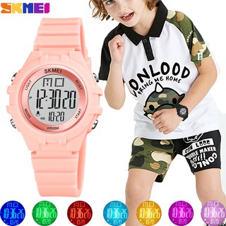 Relógio Skmei Digital Esportivo Infantil Com Display Led E Alarme Luminoso À Prova D 
