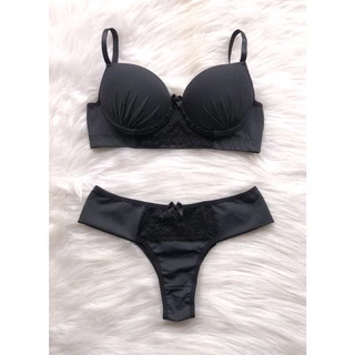 Promoção conjunto lingerie sutia com bojo tanga com fio conforto lateral dupla