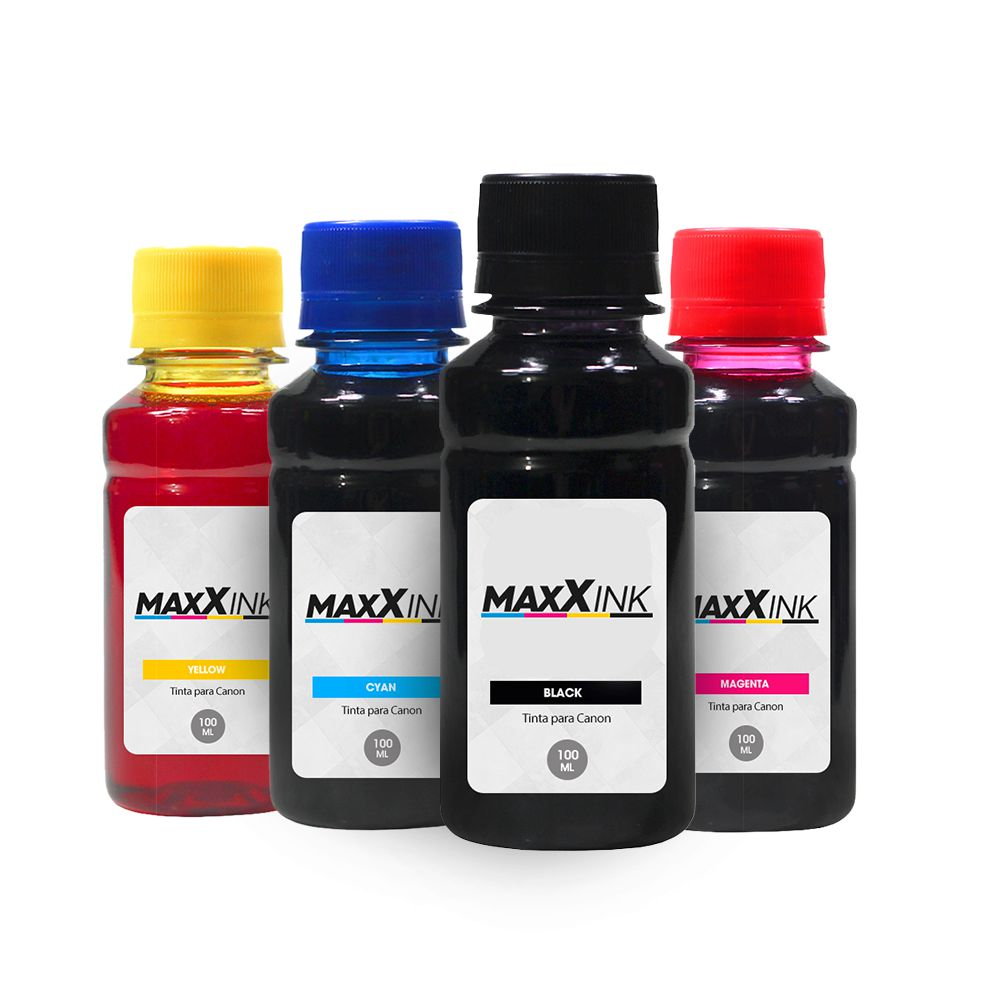 Kit 4 Tintas para G3110 CMYK 100ml Maxx Ink | Shopee Brasil