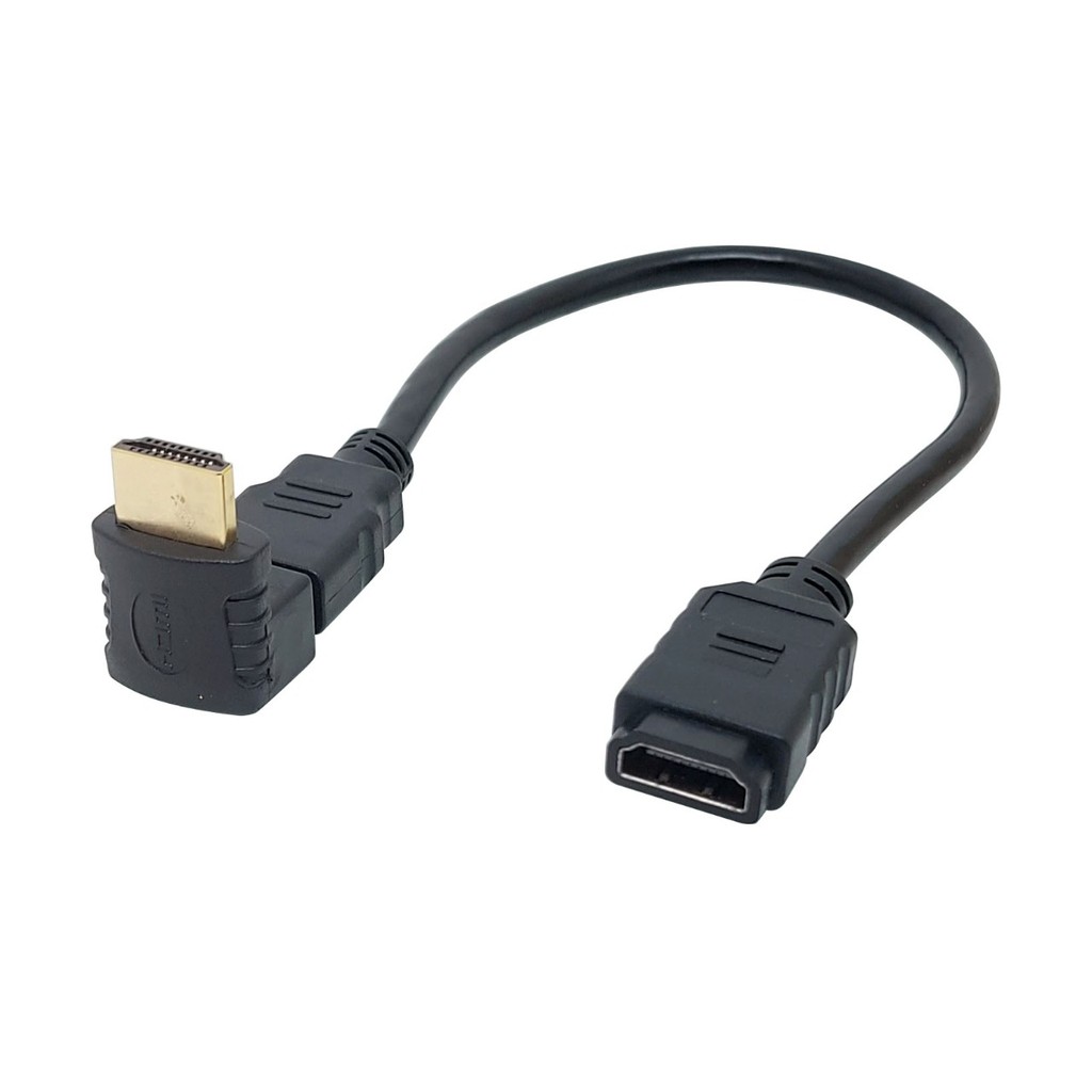 Mini extensor Hdmi macho/ Fêmea 30 Com adaptador 90° graus