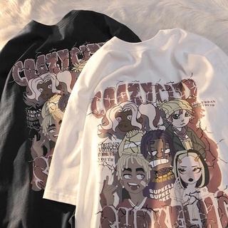 Camiseta gótica feminina e masculina de goth, estilo harajuku dark  academia, estética do anime alto, roupas