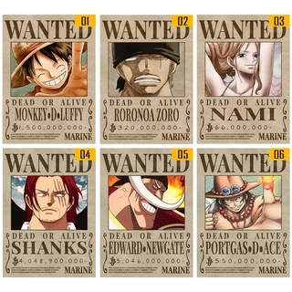 Placa Decorativa One Piece Quadros 30x20 Decorativos One Piece Procurados Wanted Colletion com Fita Dupla Face grátis