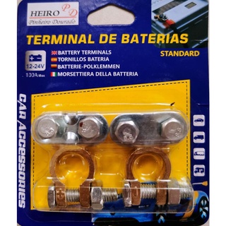 GENERICO Terminales Bornes Para Batería Auto 12-24v Positivo Negativo