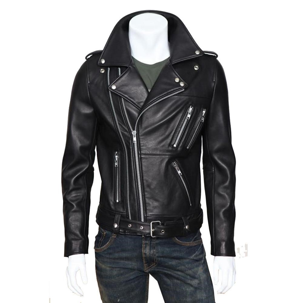 Jaqueta couro best sale masculina biker