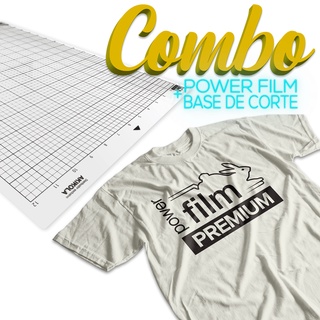 Combo Base de Corte A4 + Filme de Recorte Termocolante Power Film Premium A4 - 12 Cores