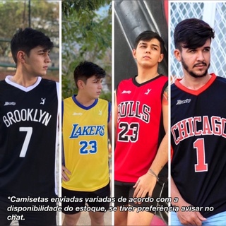 Kit 4 Camisetas de Basquete Melhores Times NBA