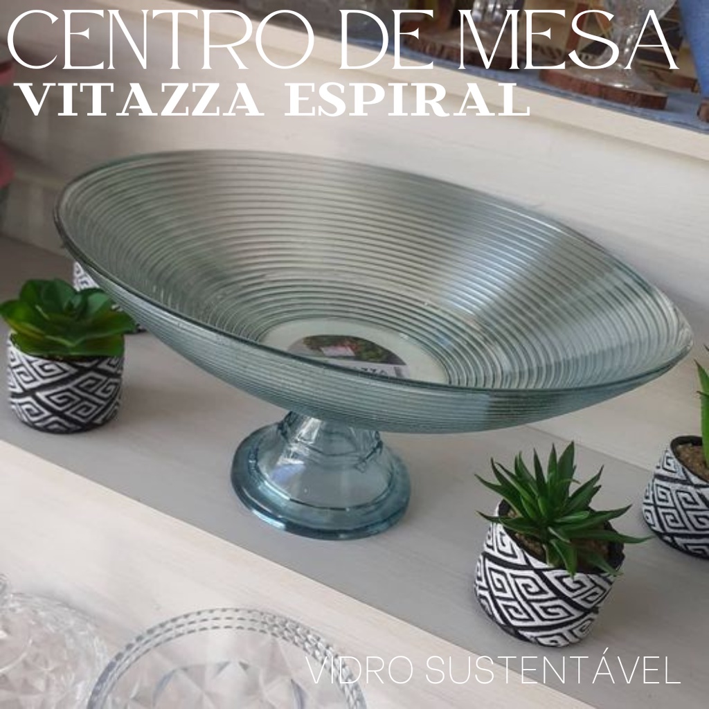 FRUTEIRA CENTRO DE MESA DE VIDRO COM OU SEM PÉ FRUTEIRA ESPIRAL - VIDRO ...