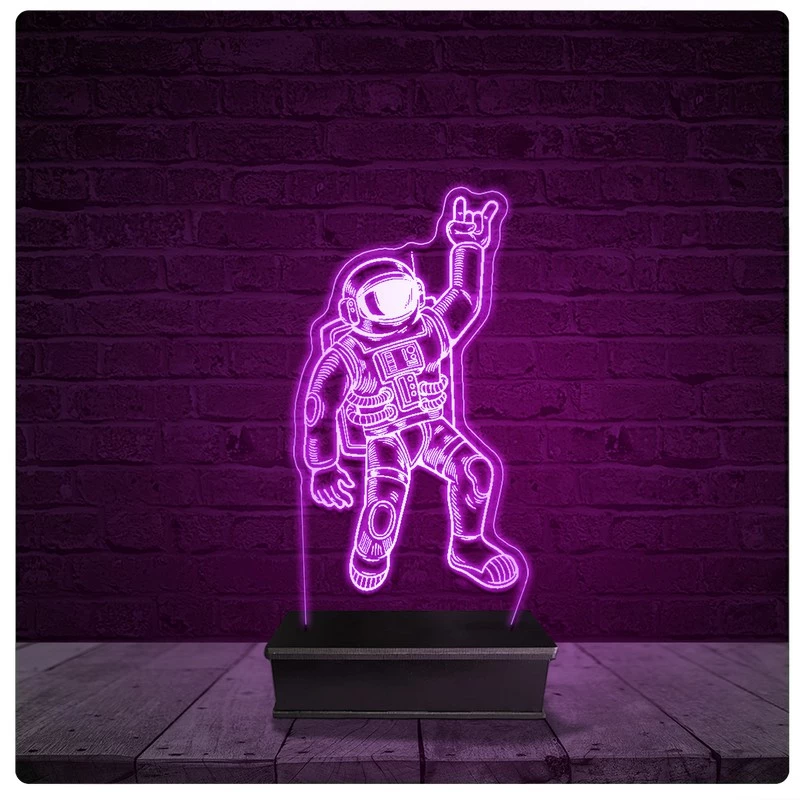 Luminária e Abajur Acrílico Led - Astronauta Desenho 10