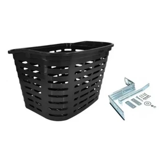 Cestão de Plástico Reforçada JKS para Bicicleta Aro 24 ou 26 SEM Amortecedor/ Suspensão no Garfo Ótimo para Feira Praia Mercado e Carregar Pets até 10kg Cesta Dianteira para Bike