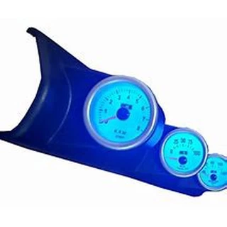 Coluna Universal 3 Manômetro Contagiro Rpm Agua Pressão Oleo (PRETO)