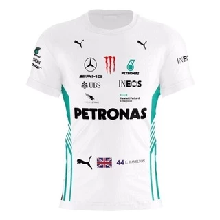 Camisa/Camiseta Lewis Hamilton Mercedes F1 Branca 2022