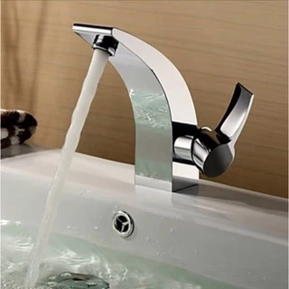 Torneira Pia Misturador Monocomando Cuba Luxo Banheiro Baixa 5058 Prata