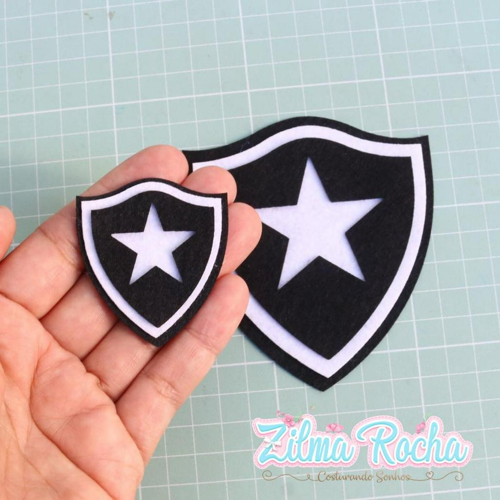 Escudo Botafogo - Recorte de Feltro - Escolha o tamanho desejado (Importante!! Leia a descrição do produto antes da compra)