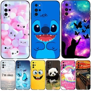 Para Motorola Moto G22 Capa Traseira De Silicone Macio 4G De Celular MotoG22 Protetora Tpu Preto Estampa Fofa