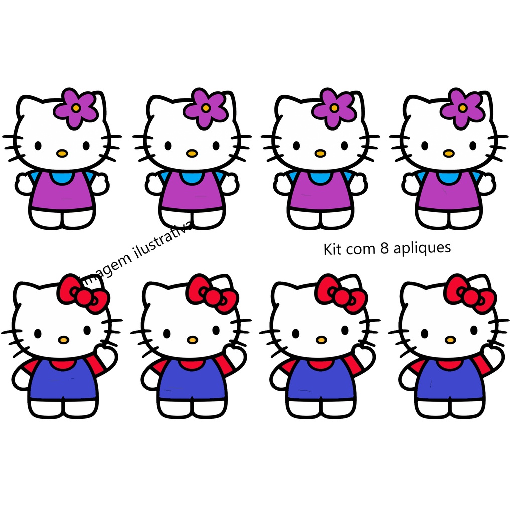 Aplique em mdf - Hello Kitty 5 cm