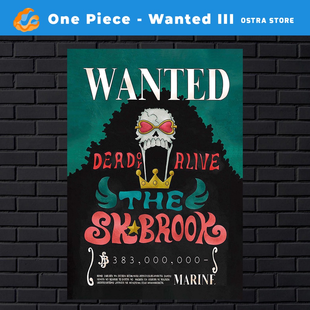 One Piece Wanted III de 31 a 45 - Placa MDF & Quadro com Moldura