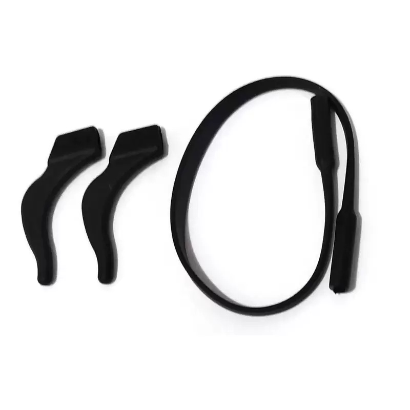 Cordão Silicone P/ Segurar Óculos Criança + Prendedor Orelha PRETO