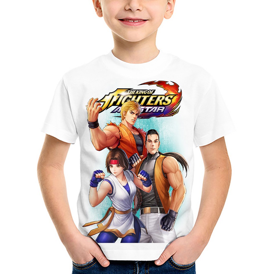 Camiseta Infantil Kof King of Fighters AllStar Trio Robert Ryo Yuri ...