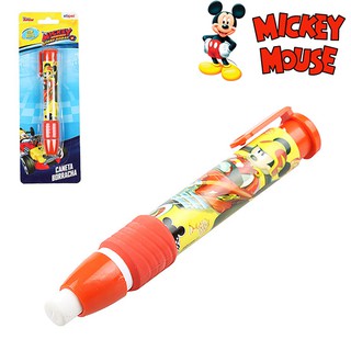 BORRACHA ESCOLAR MODELO CANETA COM REFIL MICKEY NA CARTELA